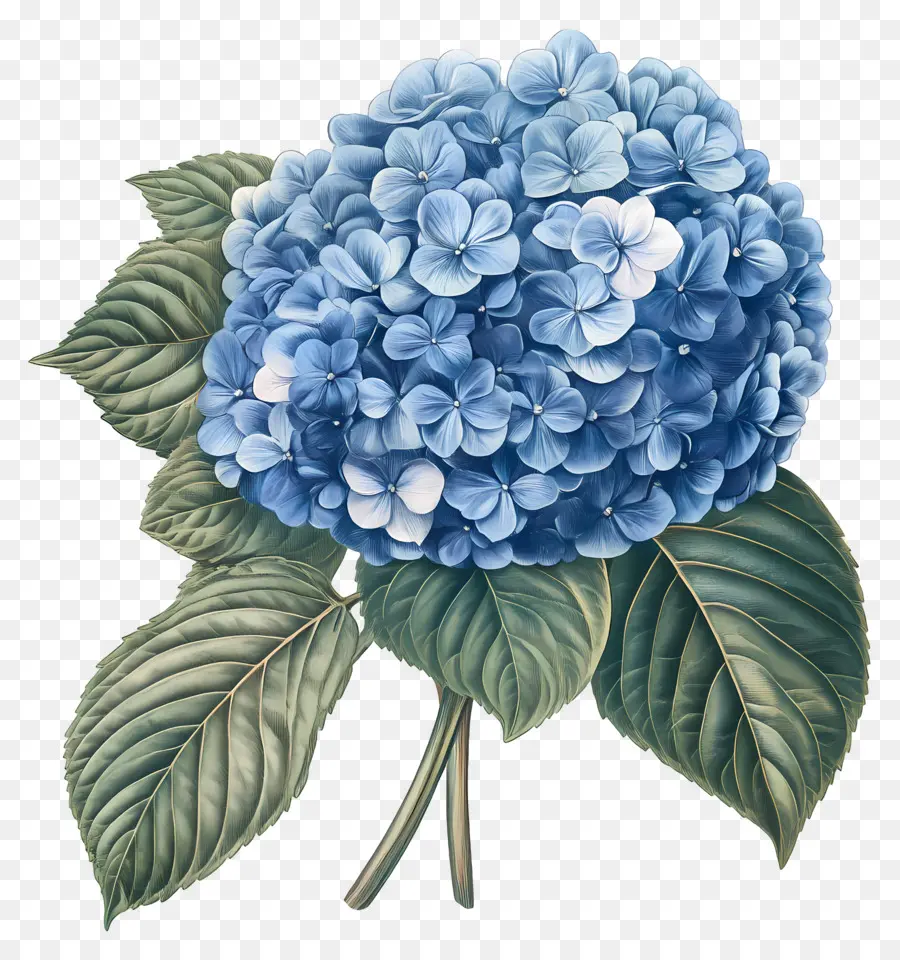 Ramo De Hortensias，Hortensia Azul PNG