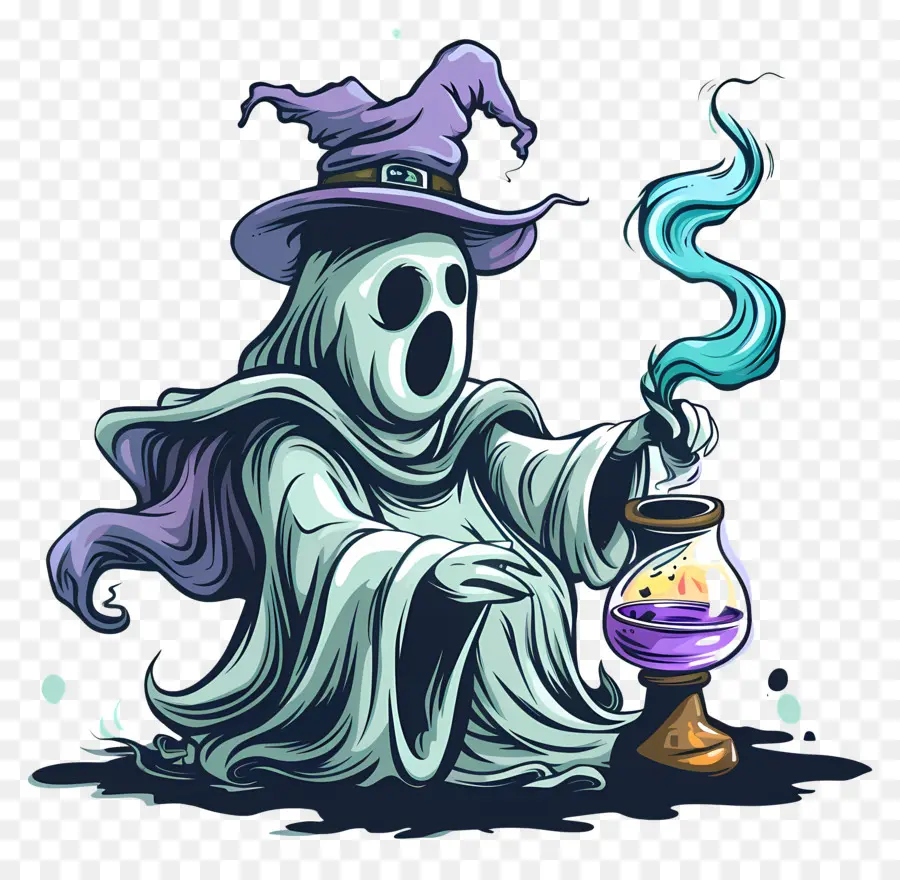 Poción Para Agitar Fantasmas，Fantasma Con Poción PNG