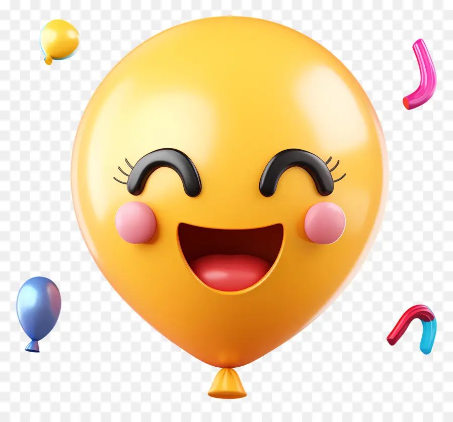 Cumpleaños Emoji，Globo Sonriente PNG