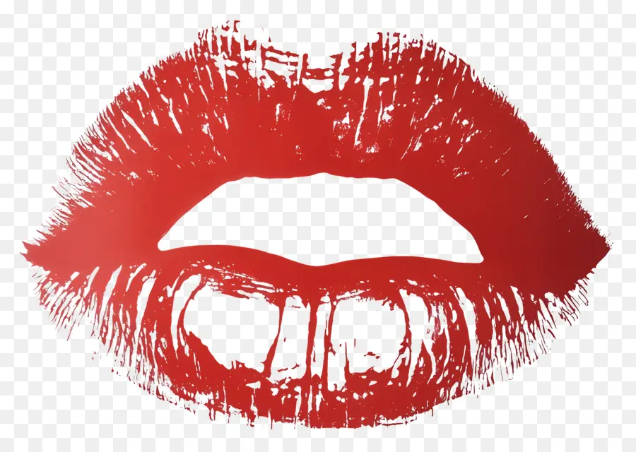 Marca De Beso，Labios Rojos PNG