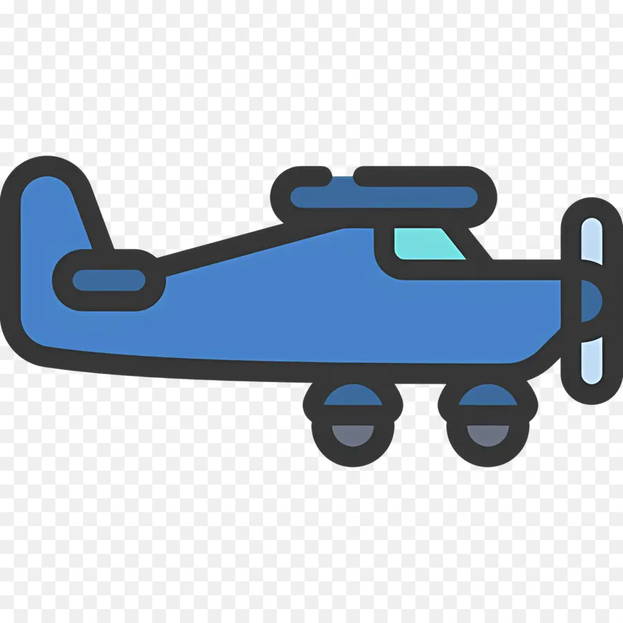 Avión，Azul PNG