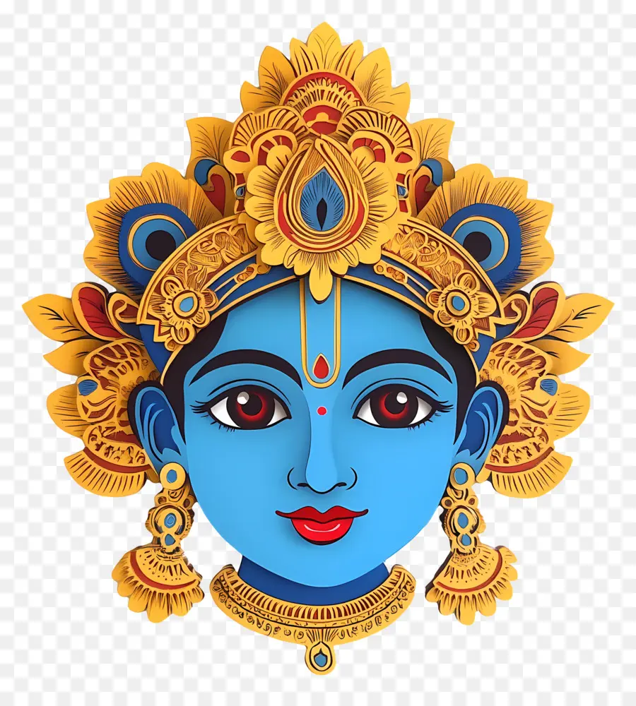 Bebé Krishna，Diosa Azul PNG