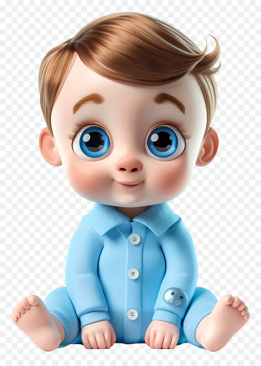 Bebe Niño，Lindo Bebé En Mono Azul PNG