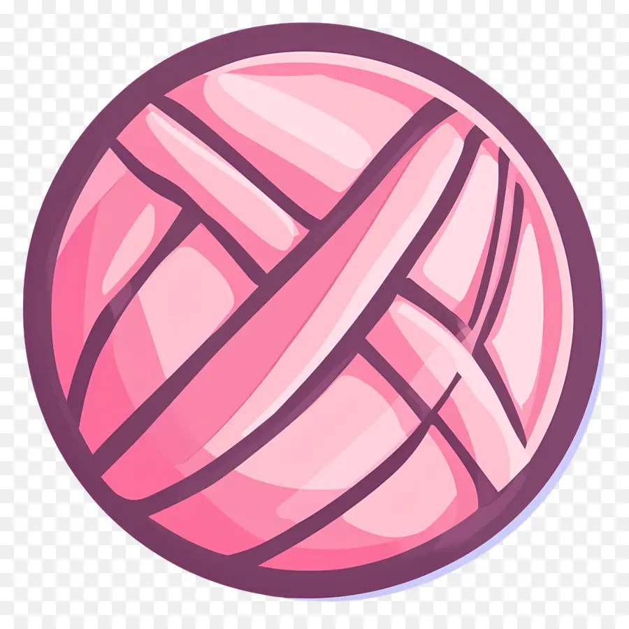 Bola De Hilo，Bola De Hilo Rosa PNG