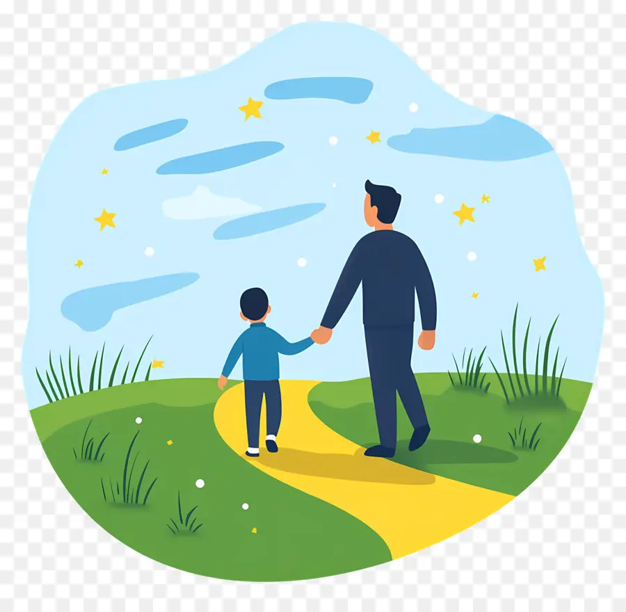 Padre E Hijo，Caminar PNG