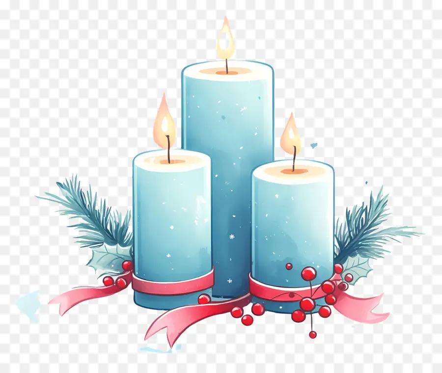 Velas De Adviento，Velas Azules PNG