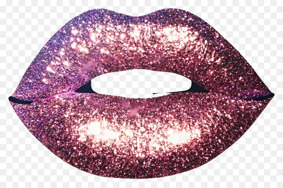 Beso Brillante，Labios De Brillo Rosa PNG