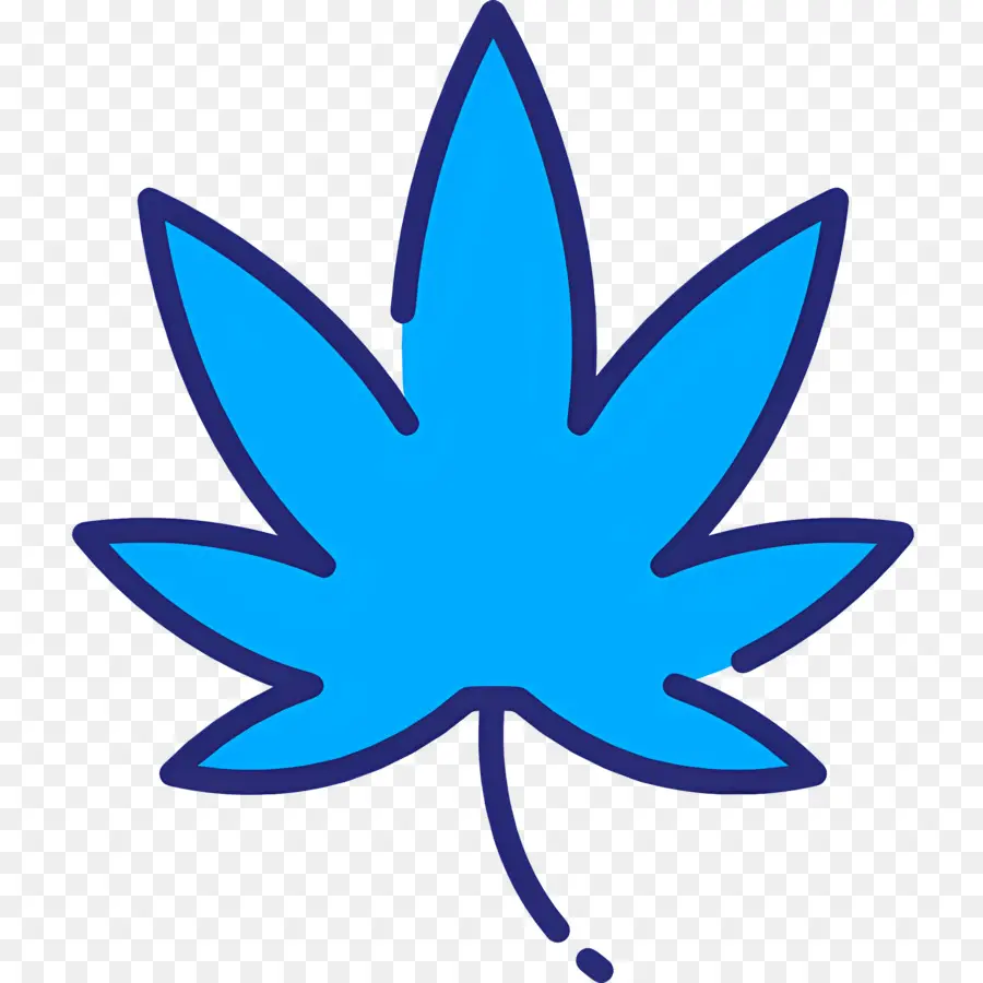 Hoja De Cannabis，Hoja Azul PNG