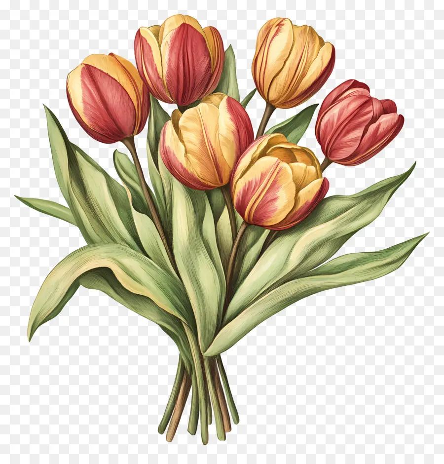 Ramo De Tulipanes，Tulipanes PNG