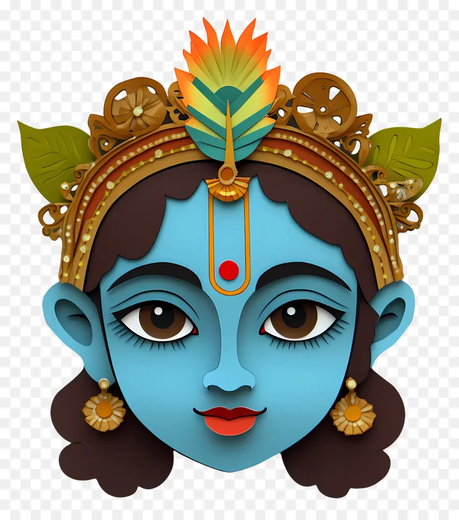 Bebé Krishna，Diosa Azul PNG