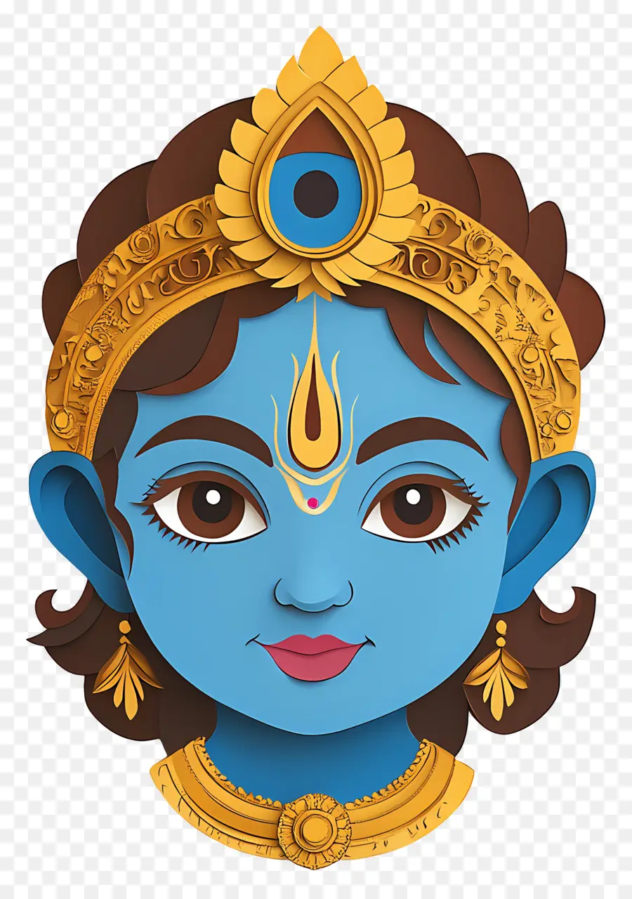 Bebé Krishna，Diosa Azul PNG