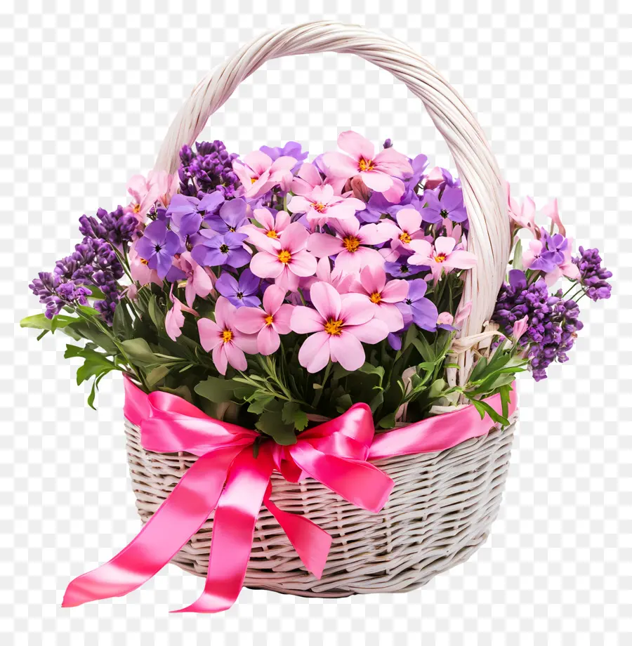 Cesta De Flores De Cumpleaños，Cesta De Flores PNG