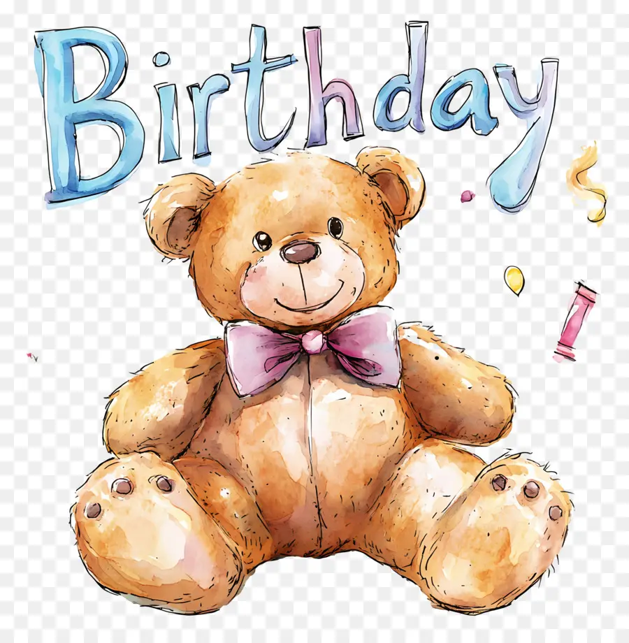 Cumpleaños，Cumpleaños Oso De Peluche PNG