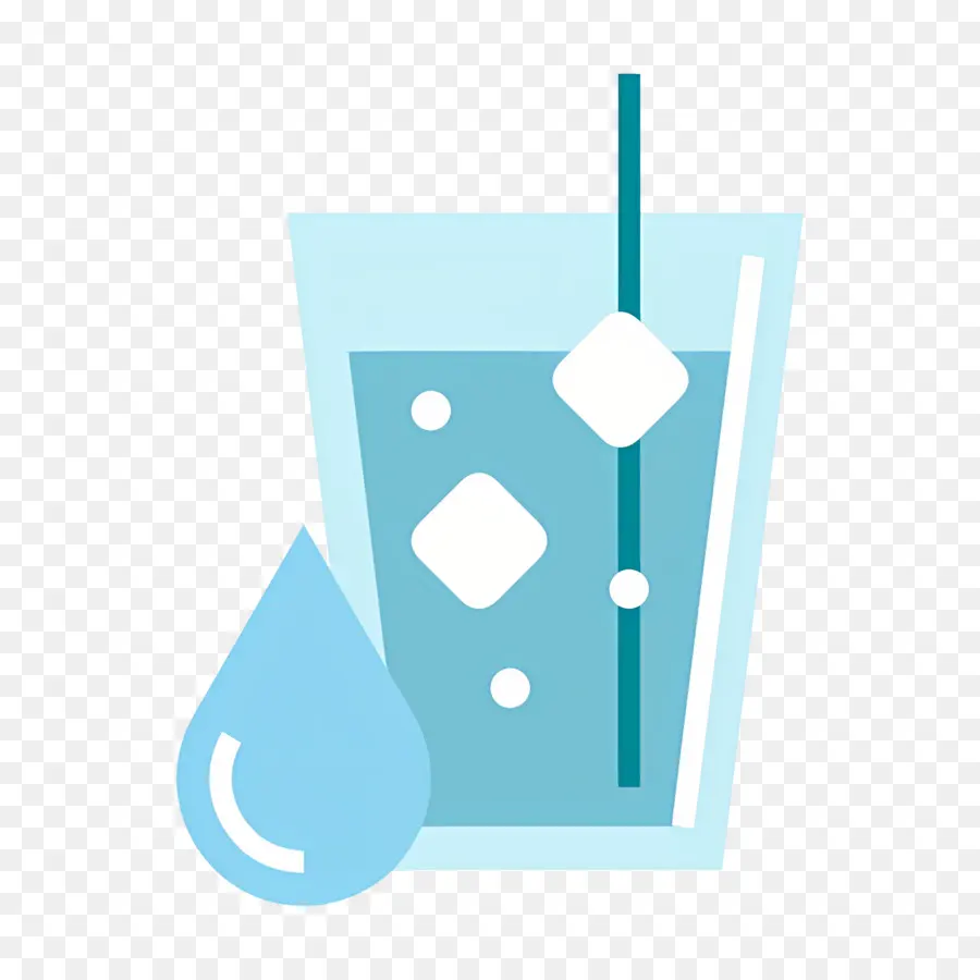 Vaso De Agua，Cubitos De Hielo PNG