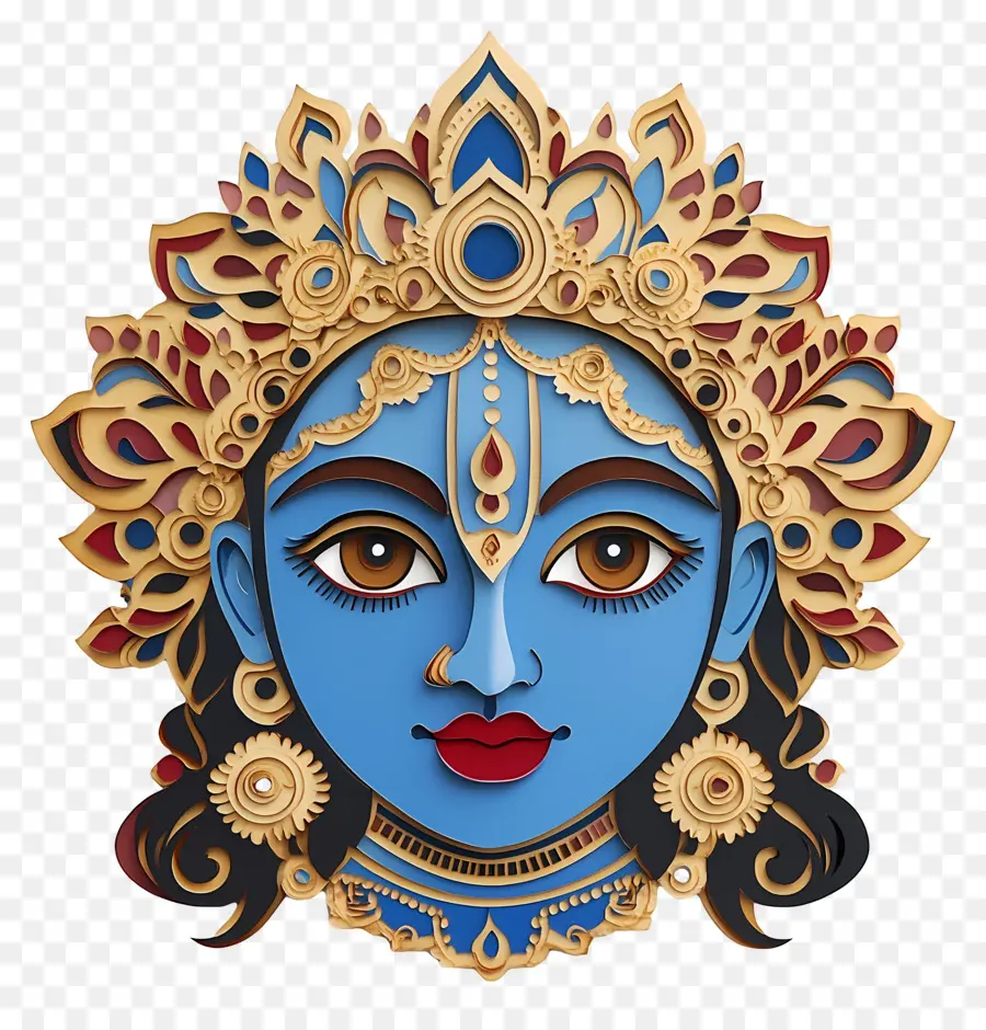 Bebé Krishna，Diosa Azul PNG