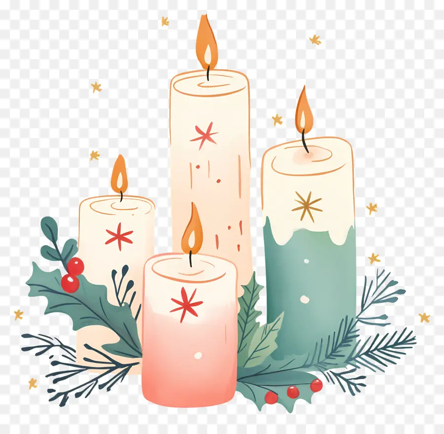 Velas De Navidad，Velas PNG