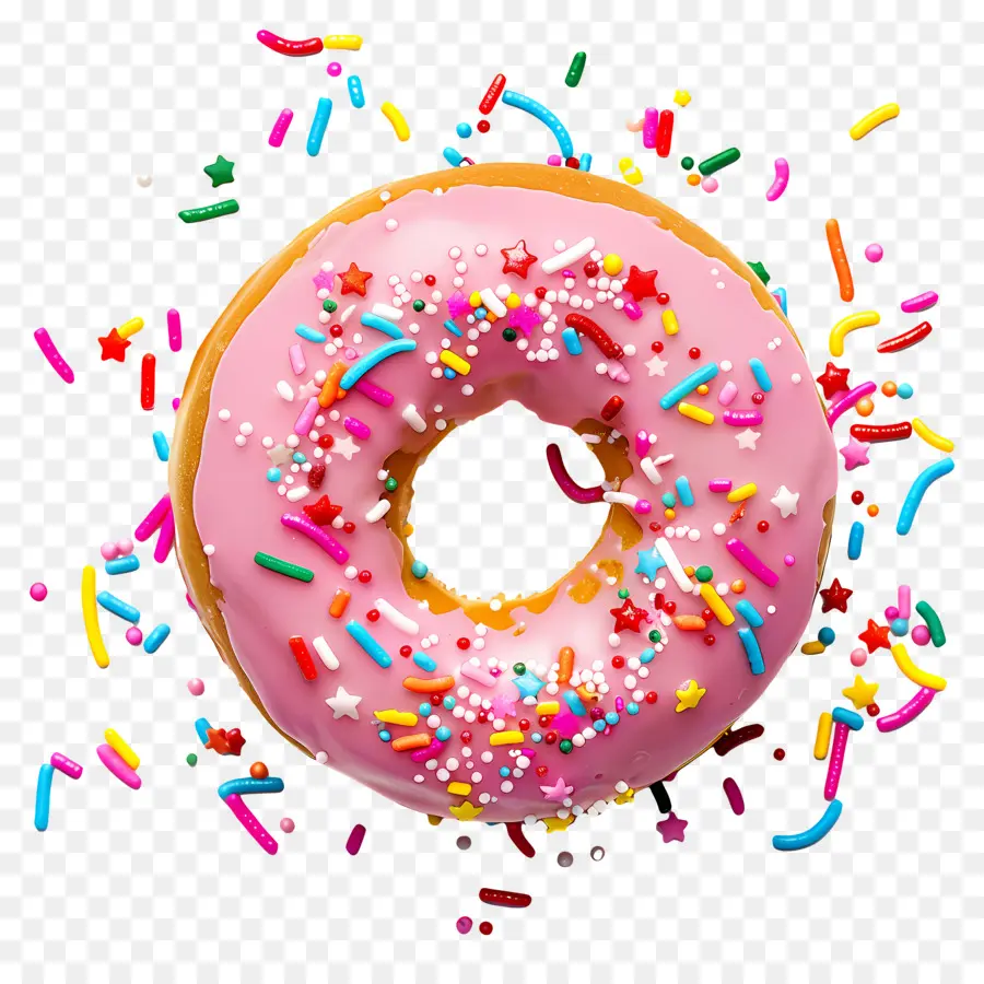 Donut Animado，Donut Colorido PNG