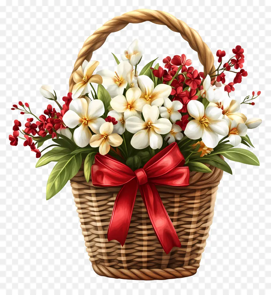 Cesta De Flores De Cumpleaños，Cesta De Flores PNG