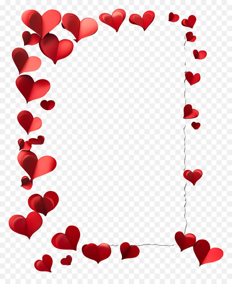 Nota De Amor，Corazones Rojos PNG