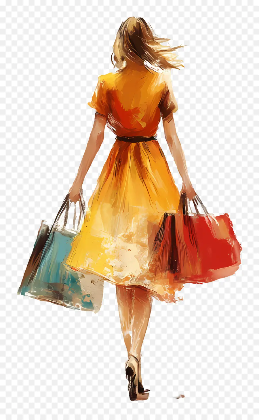 Chica De Compras，Mujer De Compras PNG