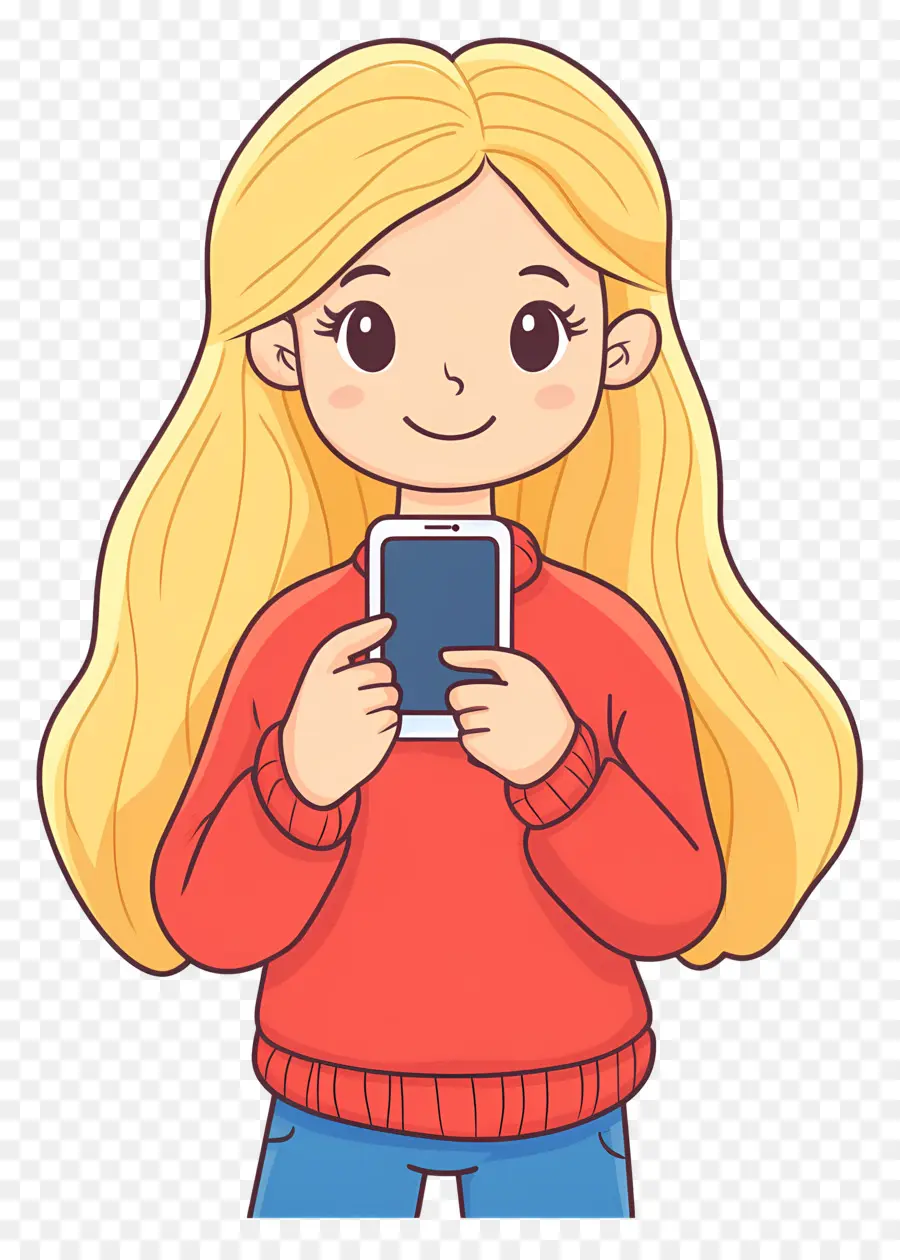 Mujer De Notificación，Chica Con Teléfonos PNG