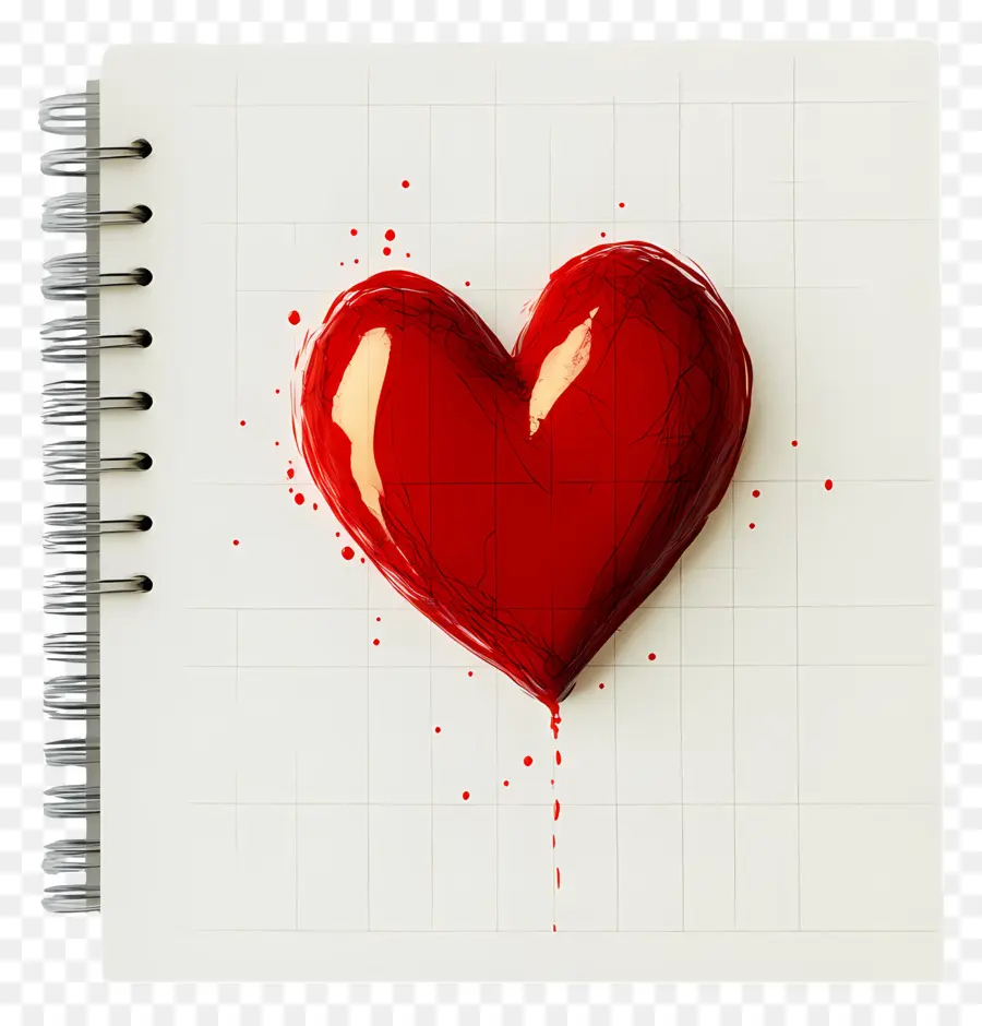 Nota De Amor，Corazon Rojo PNG