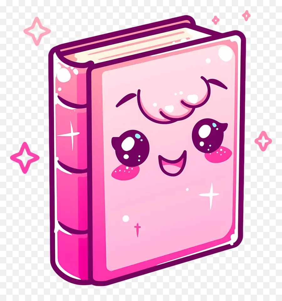 Libro De Dibujos Animados，Lindo Libro Rosa PNG