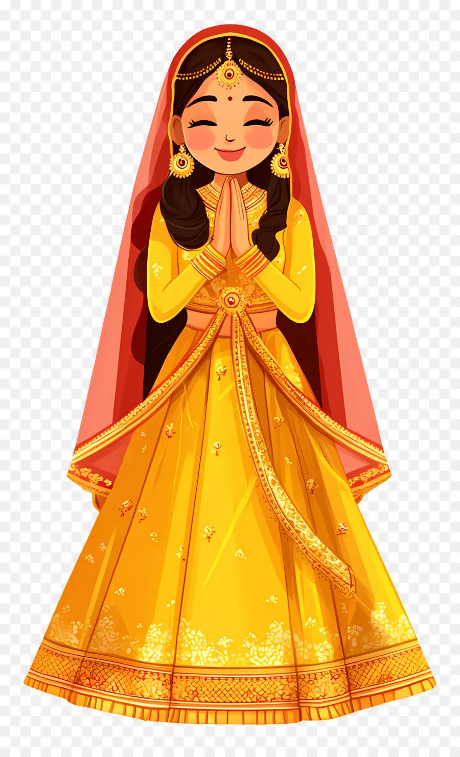 Sari De Boda Indio，Chica Tradicional PNG