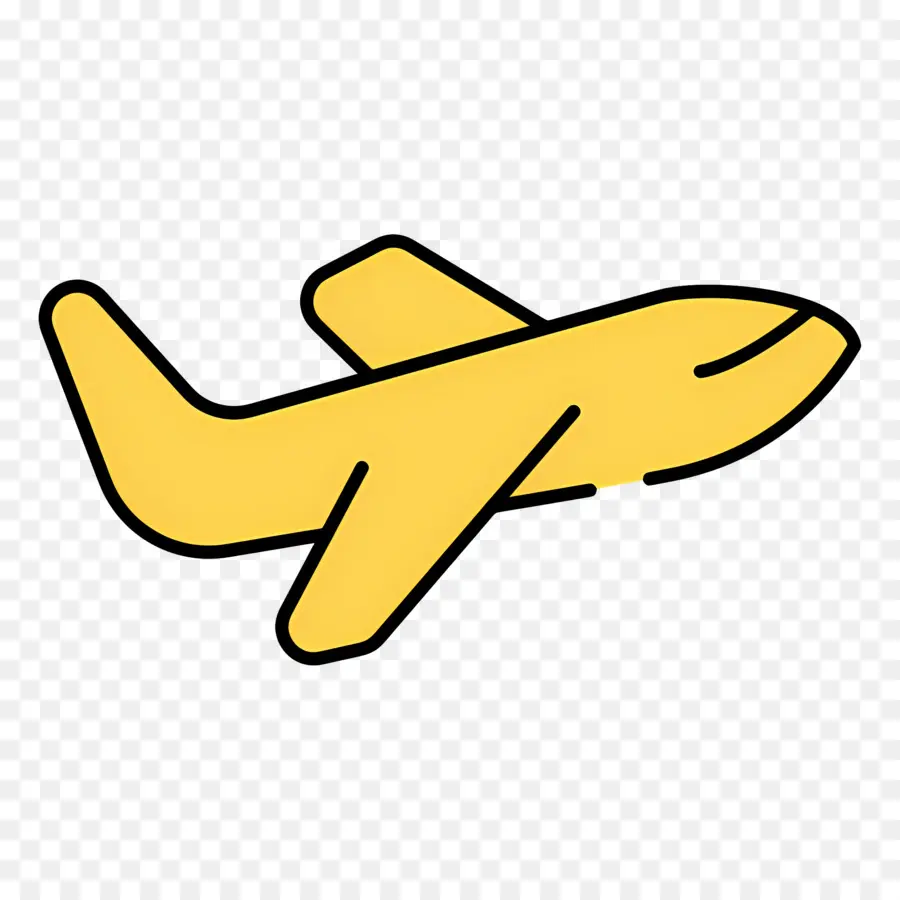 Avión，Amarillo PNG