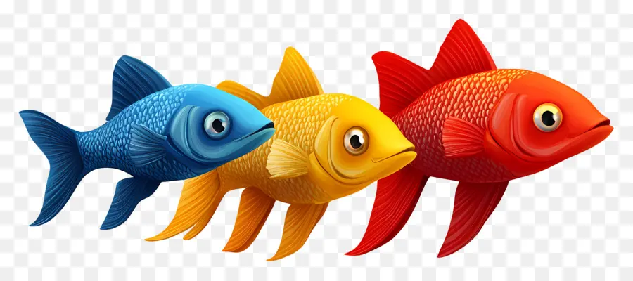 Grupo De Peces，Peces Coloridos PNG