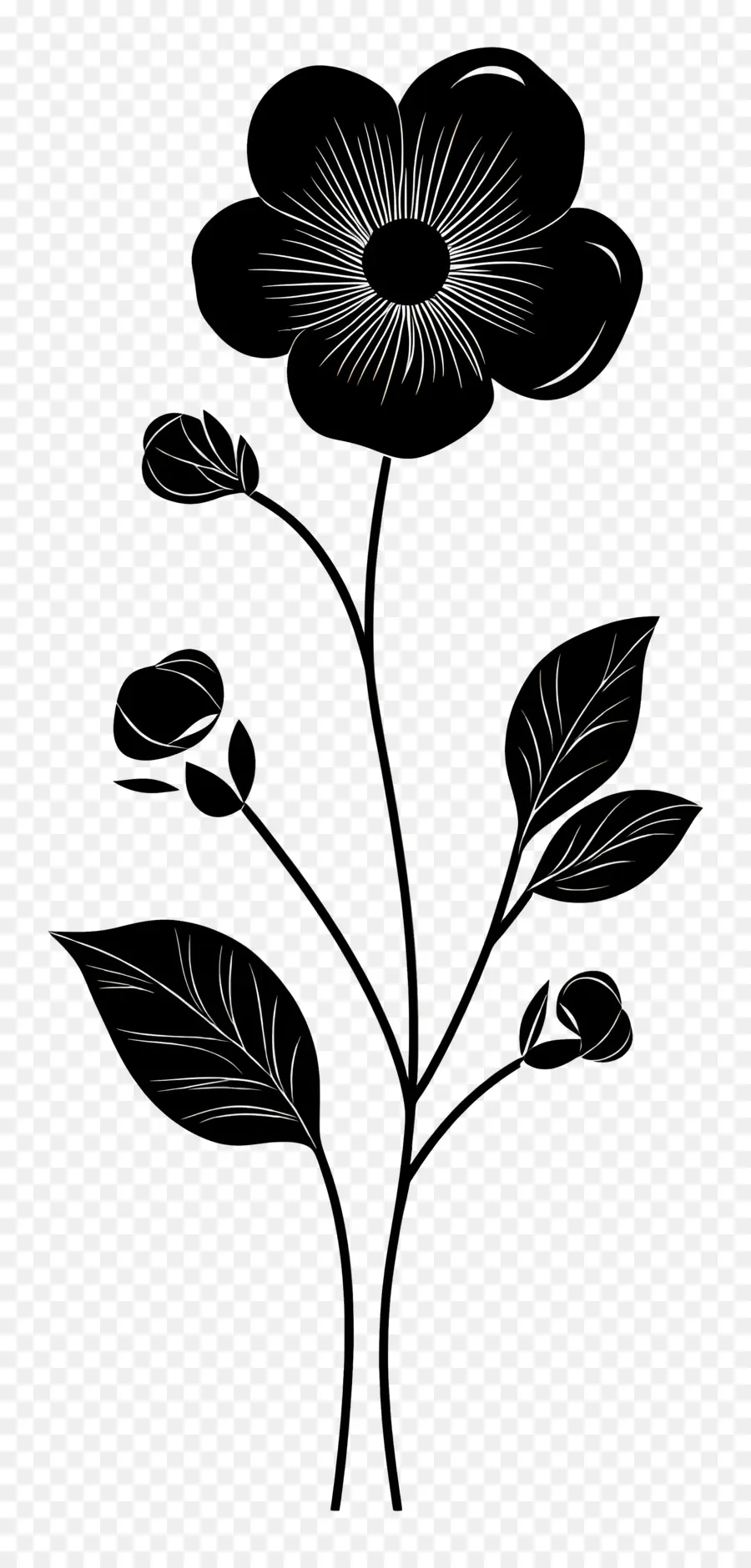 Flor De Línea，Flor Negra PNG