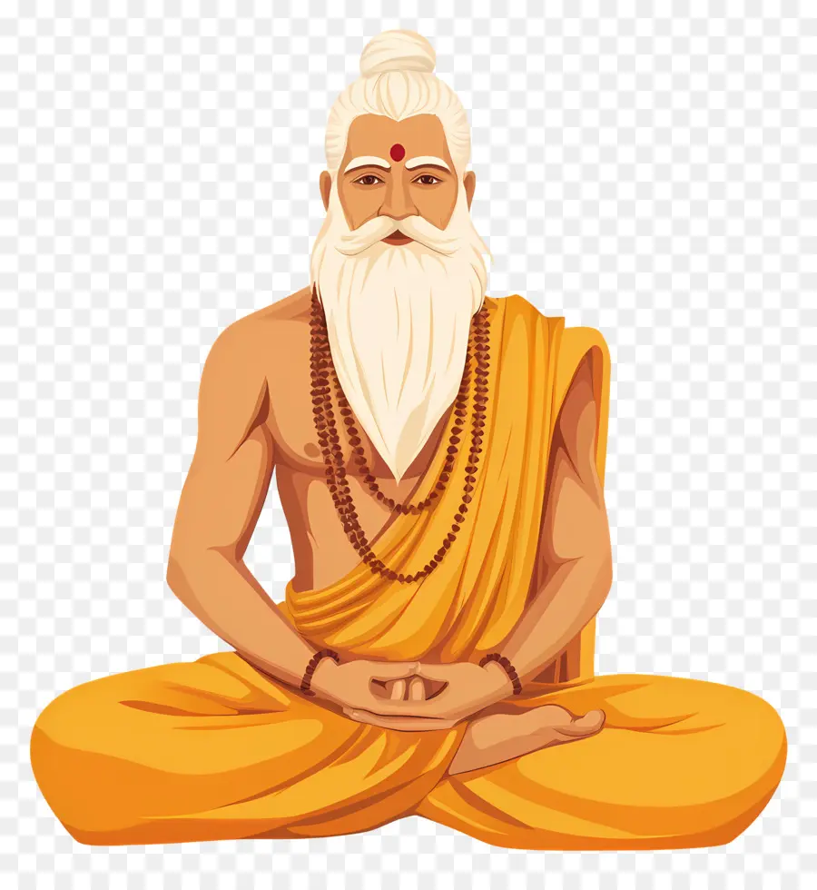 Valmiki Jayanti，Hombre Meditando PNG