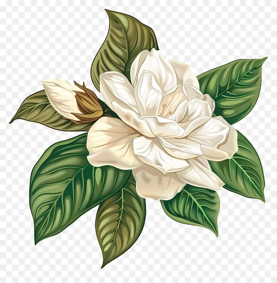 Flor De Gardenia Blanca，Flores Blancas PNG