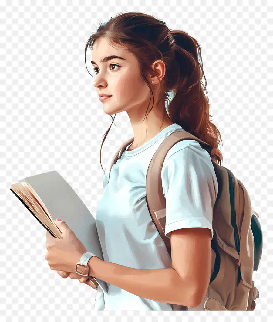 Chica Estudiante，Alumno PNG