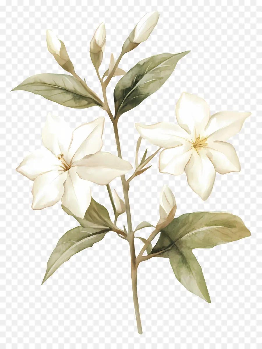 Flor De Jazmín，Flor Blanca PNG