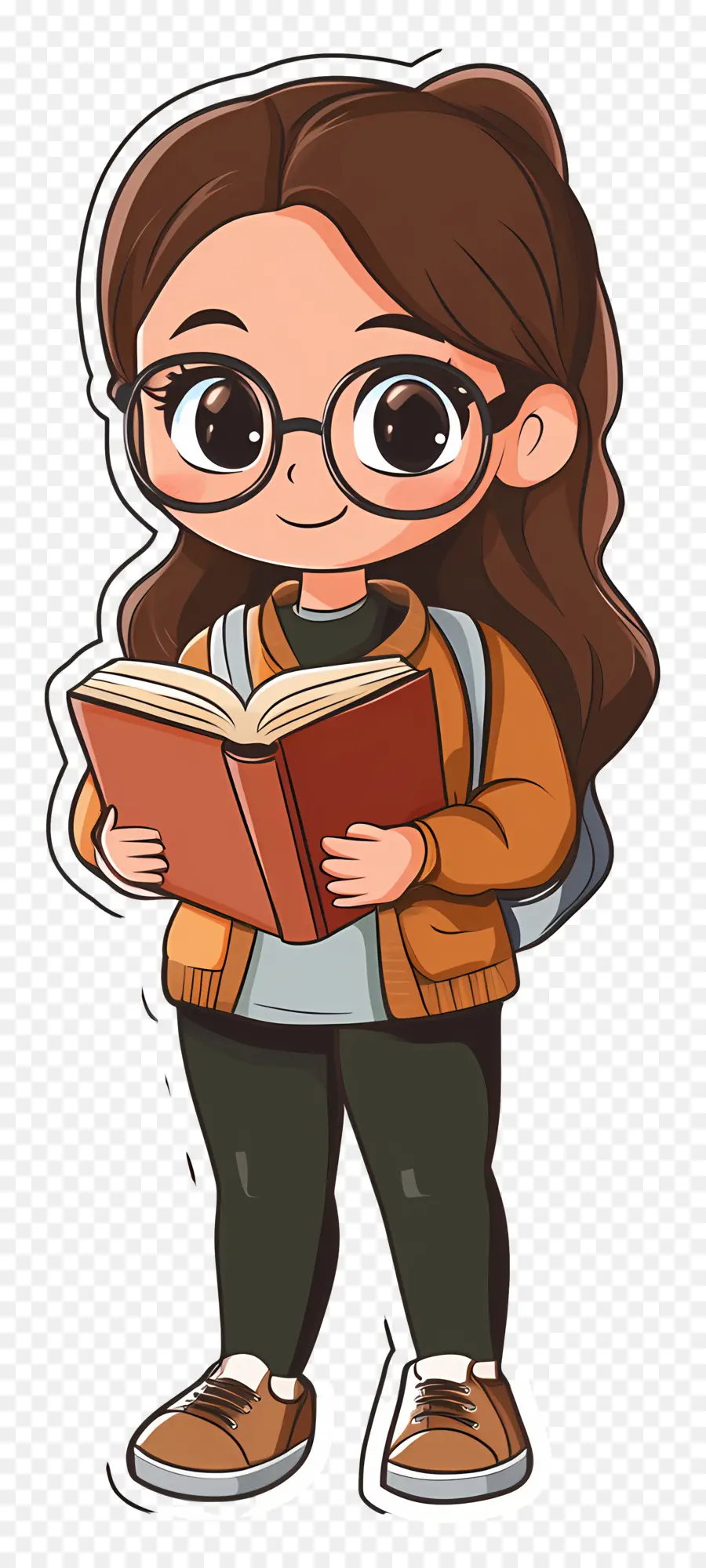 Chica Estudiante，Niña Leyendo PNG