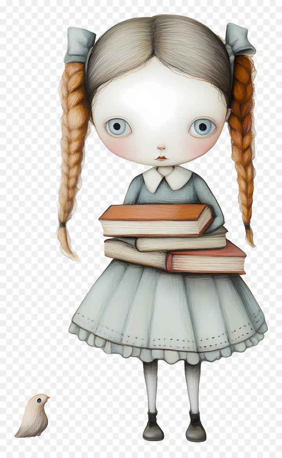 Estudiante，Chica Con Libros PNG