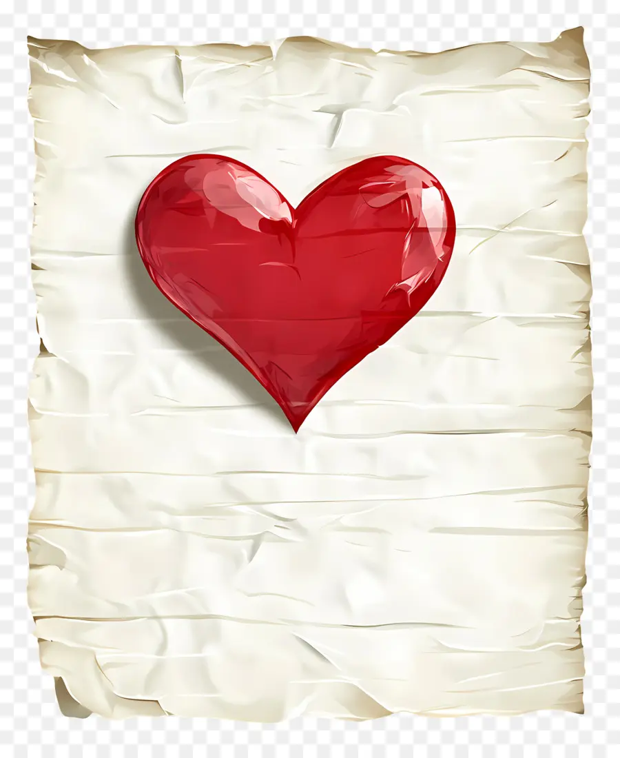 Nota De Amor，Corazon Rojo PNG