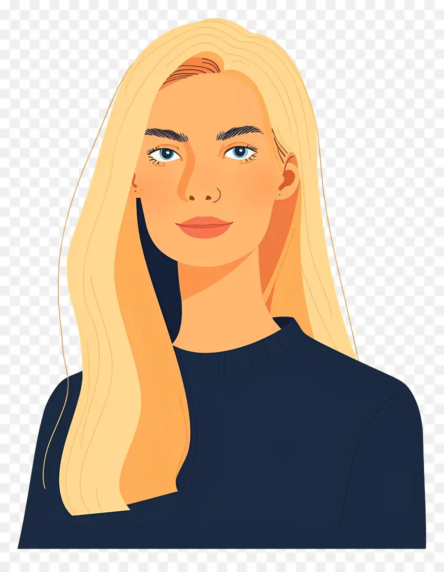 Mujer Rubia，Retrato PNG