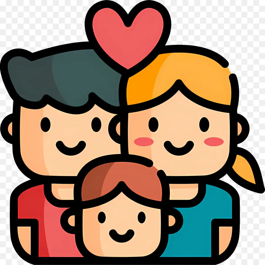 Familia，Familia Con Corazón PNG