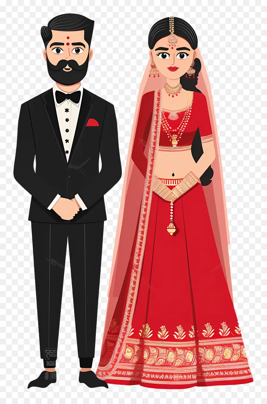 Novia Y Novio Indios，Los Novios PNG