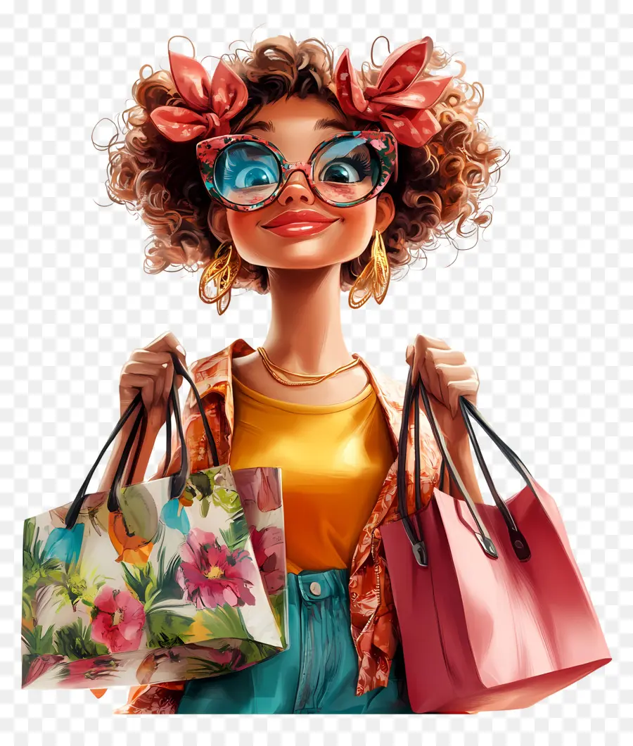 Chica De Compras，Mujer De Compras PNG