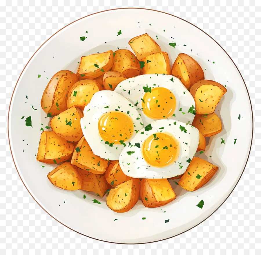 Huevos Fritos，Desayuno PNG