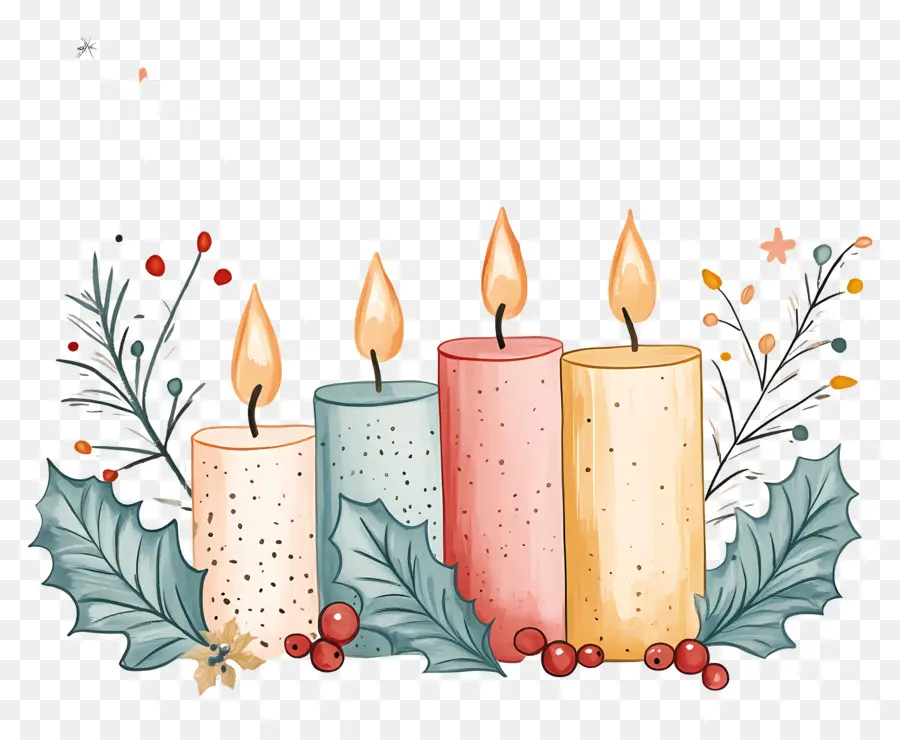 Velas De Navidad，Velas PNG