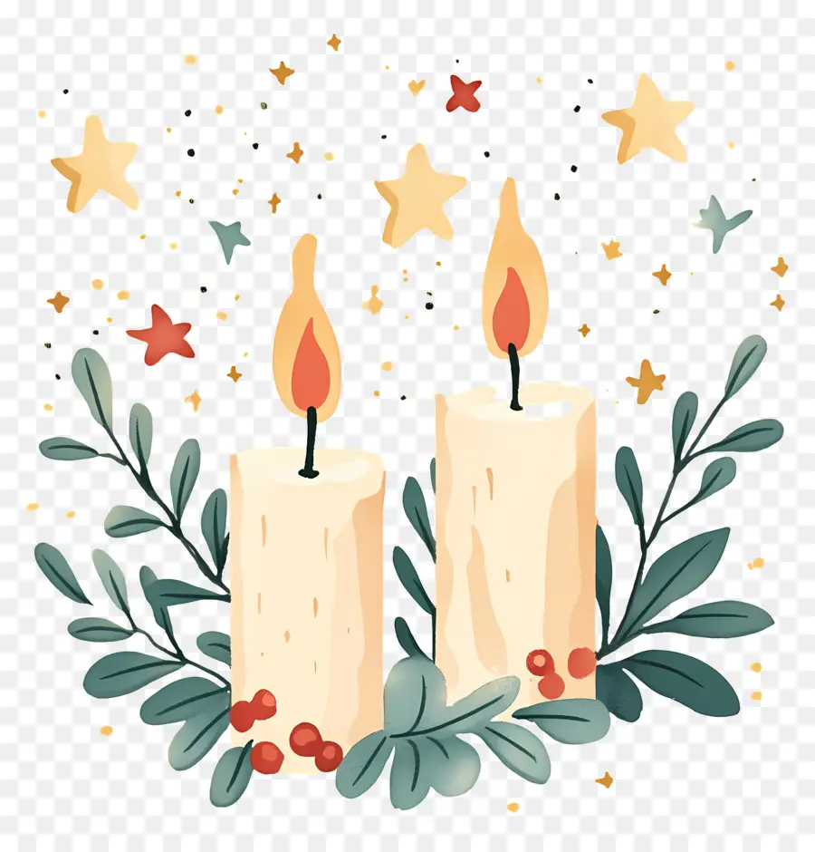 Velas De Navidad，Velas PNG