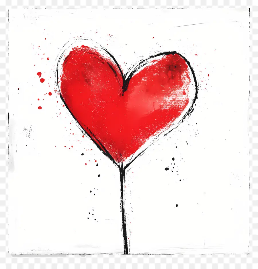 Nota De Amor，Corazon Rojo PNG