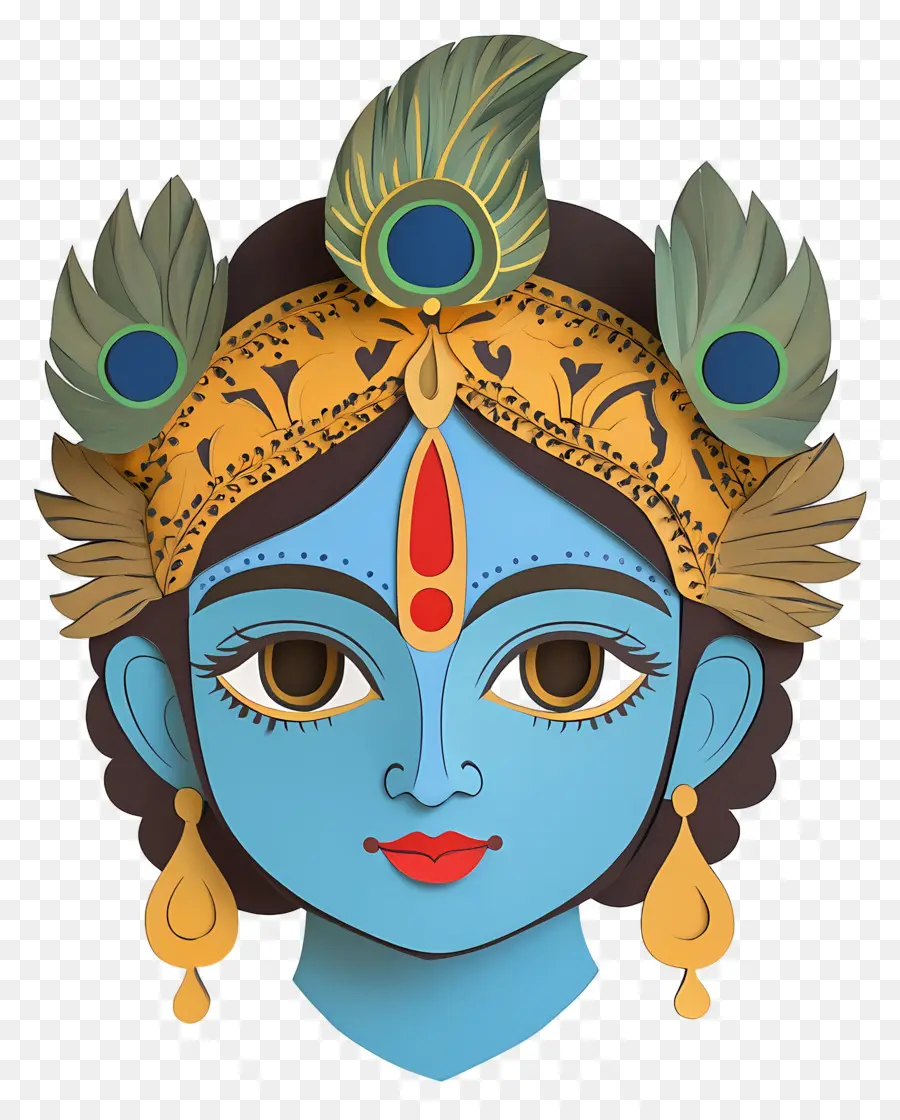 Bebé Krishna，Diosa Azul PNG