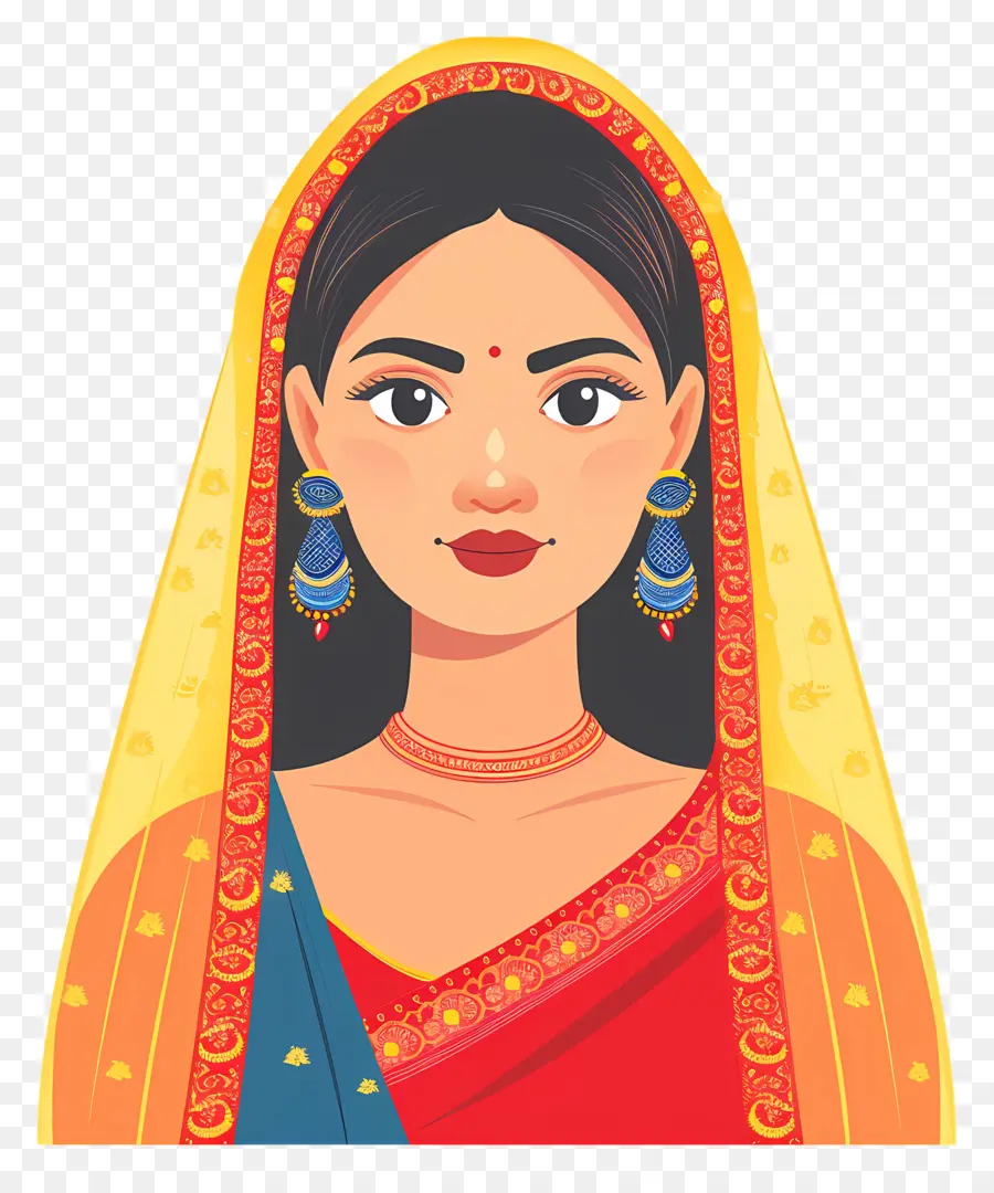 Novia India，Novia En Vestido Rojo PNG