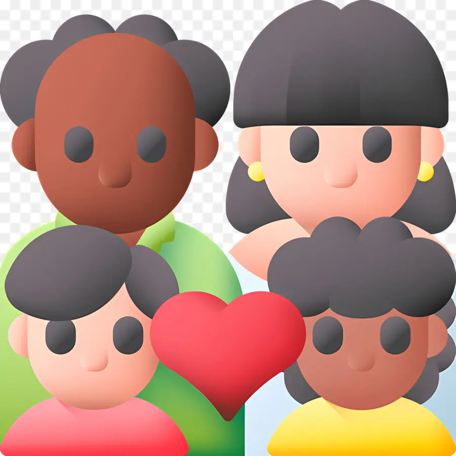 Familia，Familia Con Corazón PNG