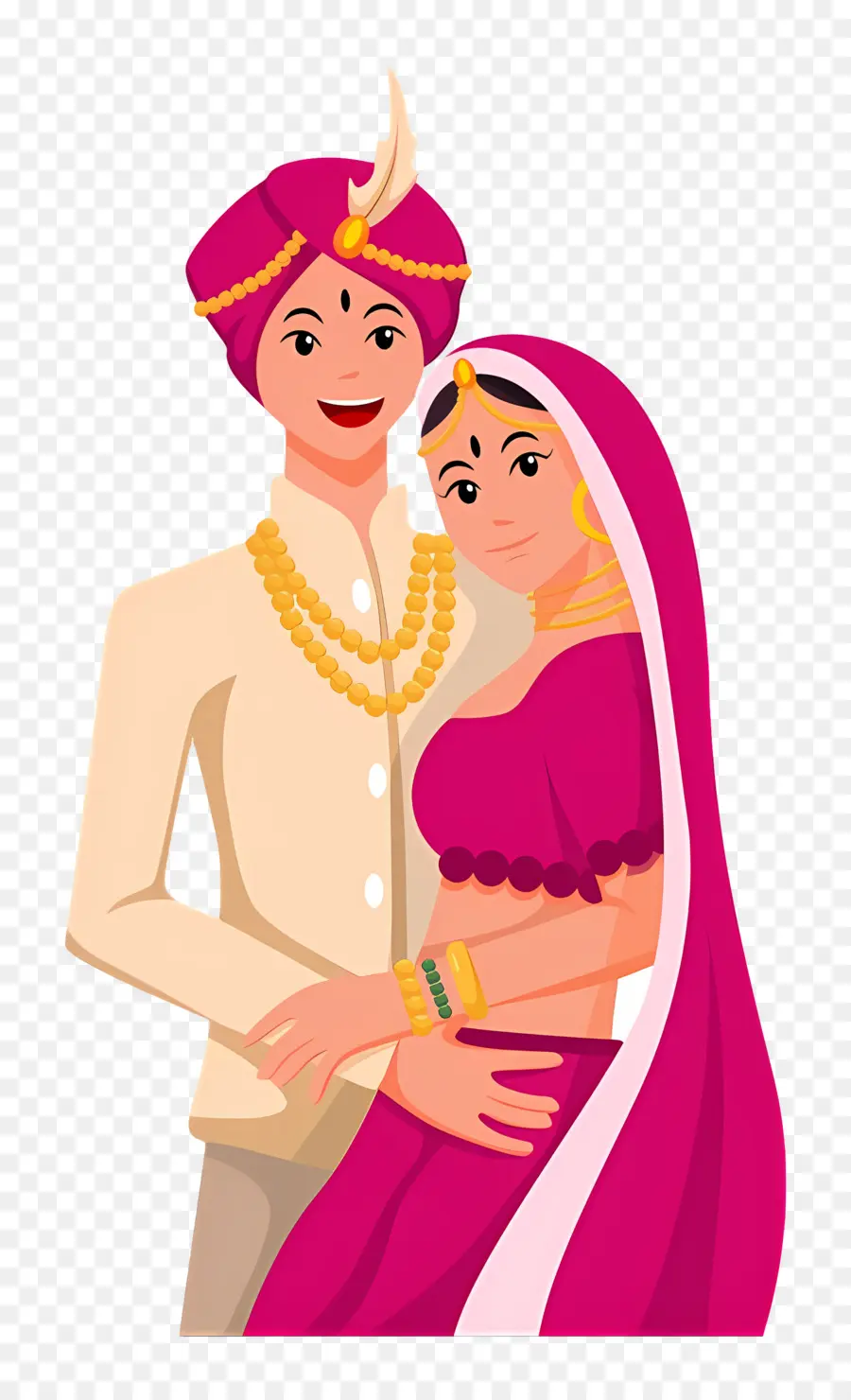 Pareja De Boda India，Pareja Tradicional PNG